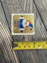 Vintage Graphic Clown Art Sticker Collectible Decal