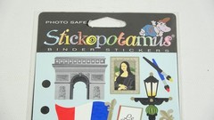 Vintage Stickopotamus Binder Stickers Foil Paris France Eifel Tower Stickers