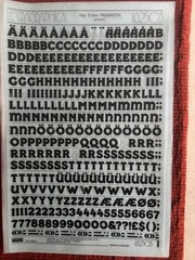 5 Letraset INSTANT LETTERING Transfer Letters 36pt & 48pt Paddington NICE 1