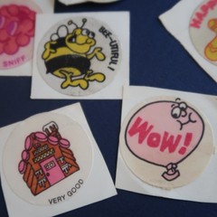 Vtg 80s Trend Scratch & Sniff Sticker Lot- Scented Smelly Gum Drop Fun Reward!