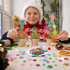 Colorful Glitter Star Foam Sticker, 300Pcs Stars Shapes Glitter Self Ad
