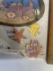 Rare Jolees Sticker Aquarium 2010 3-d Fish Coral Shark New