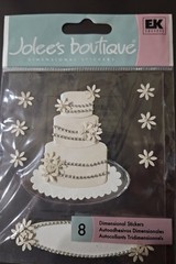 New Jolee’s Boutique Wedding Cake Flowers Dimensional Stickers SPJB018