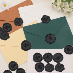 Black Wax Seal Stickers,Self Adhesive Envelope Seal Stickers,Great for Christmas