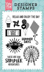 Echo Park Designer Clear Cling Stamps SUMMER ADVENTURE Scrapbooking