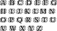 48 1.2 INCH MONOGRAM INITIAL ENVELOPE SEALS STICKERS LABELS WEDDING INVITATION