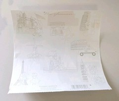Vtg 1998 Roll Mrs. Grossman’s Stickers By The Yard European Landmarks 6×6″