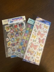 Lot Of 4 New Pkgs Dimensional Puffy Stickers Hallmark Sticko Bastin Disney