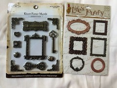 Karen Foster Studio K Metal Frames Corners Embellishments Lot Scrapbooking