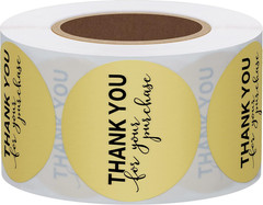 Gold Foil Thank You for Your Purchase Stickers 1.5″ round 500 Labels per Roll (G