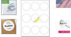 Matte White Round Laser Inkjet Self-Adhesive 30 Sheets 270