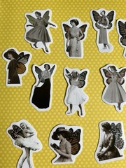 Fairies Pixies Fae Sticker Kit Scrapbooking Junk Journal Kit Planner Collage