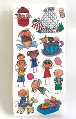 Vintage MAMBI Clear Stickers THEME PARK KIDS SR-123 5″ x 12″ Sticker Sheet