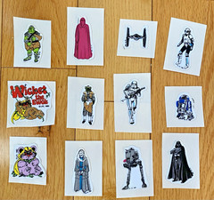 Vintage 80s Sticker Lot: Fuzzy Puffy Star Wars Return Of The Jedi Restored READ