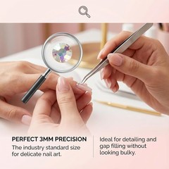 24 Mix Jelly AB Colors 3mm Rhinestones with Glue for Nail Art and Crafts