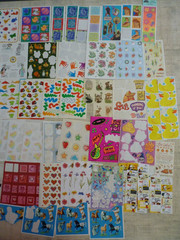 Mixed Sticker Lot (150+) Various Themes Companies Complete & Partial Sheets