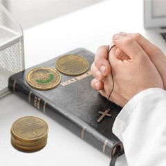 10 Pcs Rooted in Christ Coins Christian Religious Coin Bulk Pocket Prayer Token