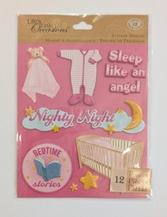 Baby Girl Bedtime Scrapbooking Stickers By Life’s Little Occasions RARE