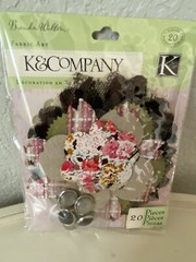 K & Company Brenda Walton Flora & Fauna Petal Fabric Art Pack – 20 Piece Pkg NEW