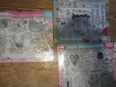 LOT OF 13 PACKS CLEAR SELF CLINGING STAMP SET NEW OLD STOCK