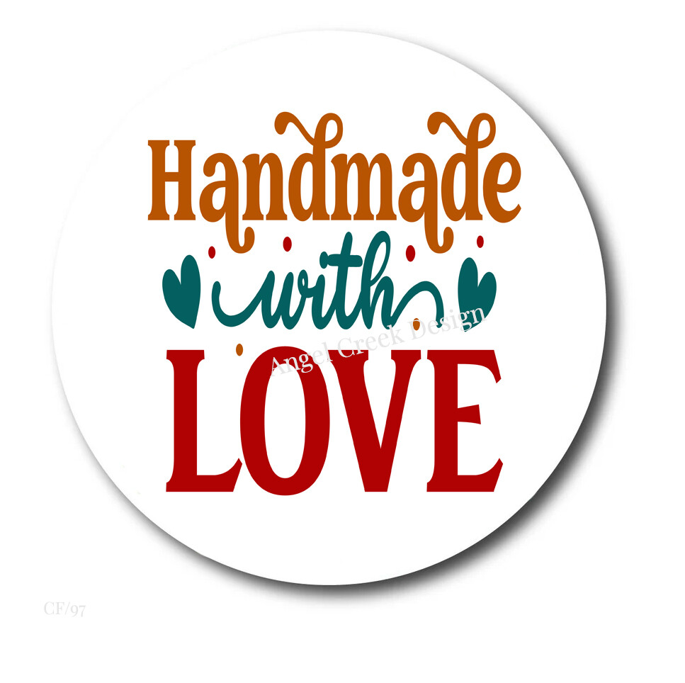 Handmade With Love Hand made Labels Favors Scrapbook Stickers Envelope Seals