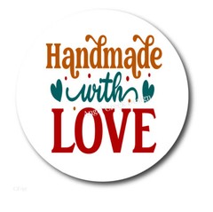 Handmade With Love Hand made Labels Favors Scrapbook Stickers Envelope Seals