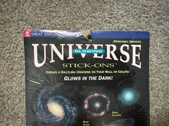 Vintage 1990’s Glow In The Dark Universe Galaxy Comet Stickers New 9.5” X 6”