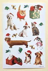 Merry Christmas. Cats And Dogs Sticker sheet