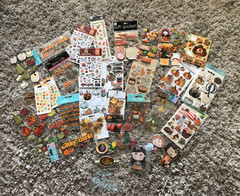 Lot of 30+ Fall Theme Embellishments – Paper Craft, Scrapbooking, Journaling