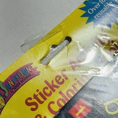 Vtg SandyLion Stick & Learn Sticker Activity and Coloring Book NOS PLEASE READ
