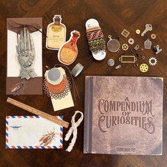 Vtg. Steampunk 120+ Pc. Lot Junk Journal Ephemera Embellishments Tim Holtz Book