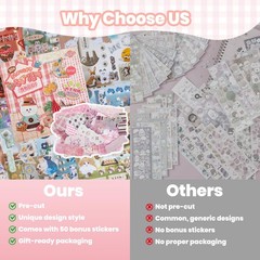 Japanese Sticker Book – 800+ Embroidery Stickers for Journaling & Scrapbooking