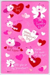 Vintage AGC Sticker VALENTINE’S DAY LOVE BUG 1 Sheet Scrapbooking SD14