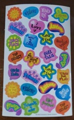 Vintage Sandylion GIRL FRIENDS GIRL POWER Expressions sticker sheet, unused