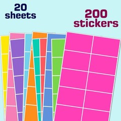 Colored Labels Stickers 3″ x 2″, Moving Labels for Boxes, 10 Colors, Large Ad…