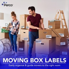 Perco Metallic Silver Sticker Labels 3×5″ Roll