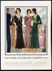 FASHION AD 1930s Pages 12 Different Back to Back PARIS Designs Gowns Dresses etc
