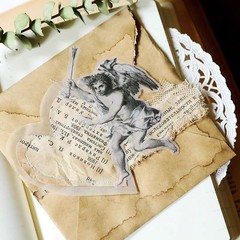 63pcs Copper Engraving Translucent Vellum Matte Surface Paper Sticker Scrapbook
