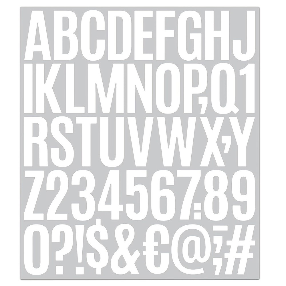 500 Pcs Letter Stickers 10 Sheets Mailbox Numbers Sticker Outside 2 White