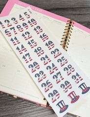 VACATION, Holiday Countdown :Handmake Erin Condren Planner Sticker