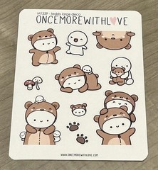 NEW Once More With Love ❤️ Teddy Bear Large Deco Sticker Set OMWL Stickers