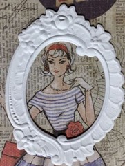 Tim Holtz Die Cuts * Embossed Floral Frame * Set of 12 * Black, White or Kraft