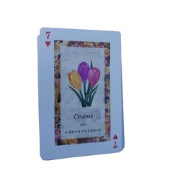 4 Flower Playing Cards Orchid Crocus Camellia Lily Collage Scrapbook Arts Crafts