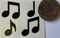 BLACK MUSIC NOTE Stickers (8pc)Mrs.Grossman’s•Base •Vintage 1983•Card Making•