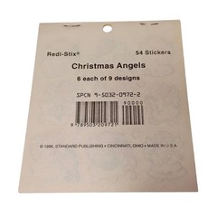 Vintage 1996 Standard Publishing Christmas Angels 54 Stickers Seals New