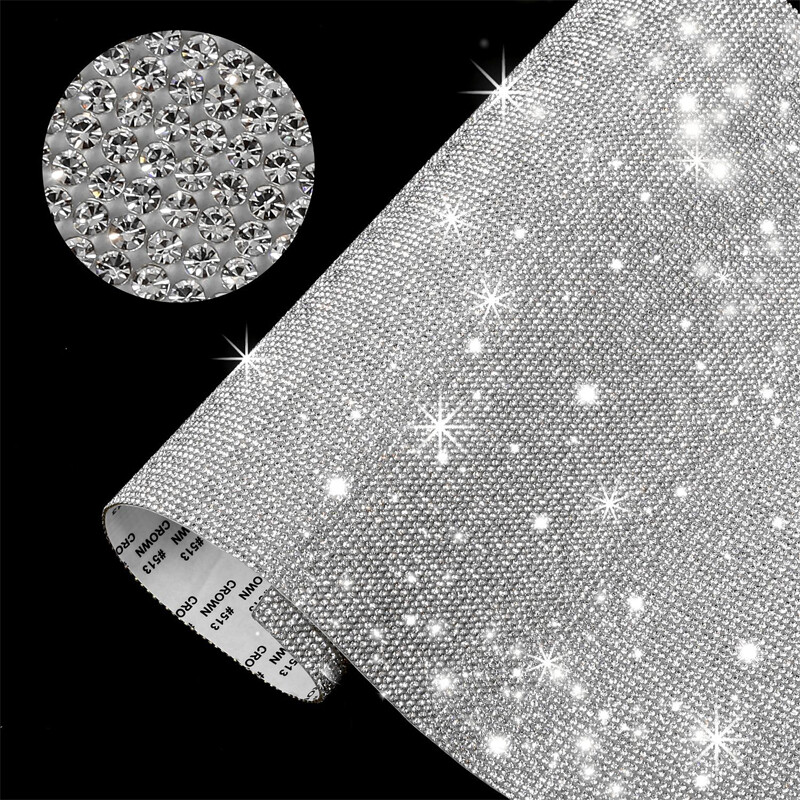 Diamond Crystal Bling Rhinestone Sticker Sheet Diamante Self Adhesive Decal DIY