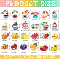 300 Pcs Large Scratch and Sniff Stickers for Kids Smelly Scented Stickers Tea…