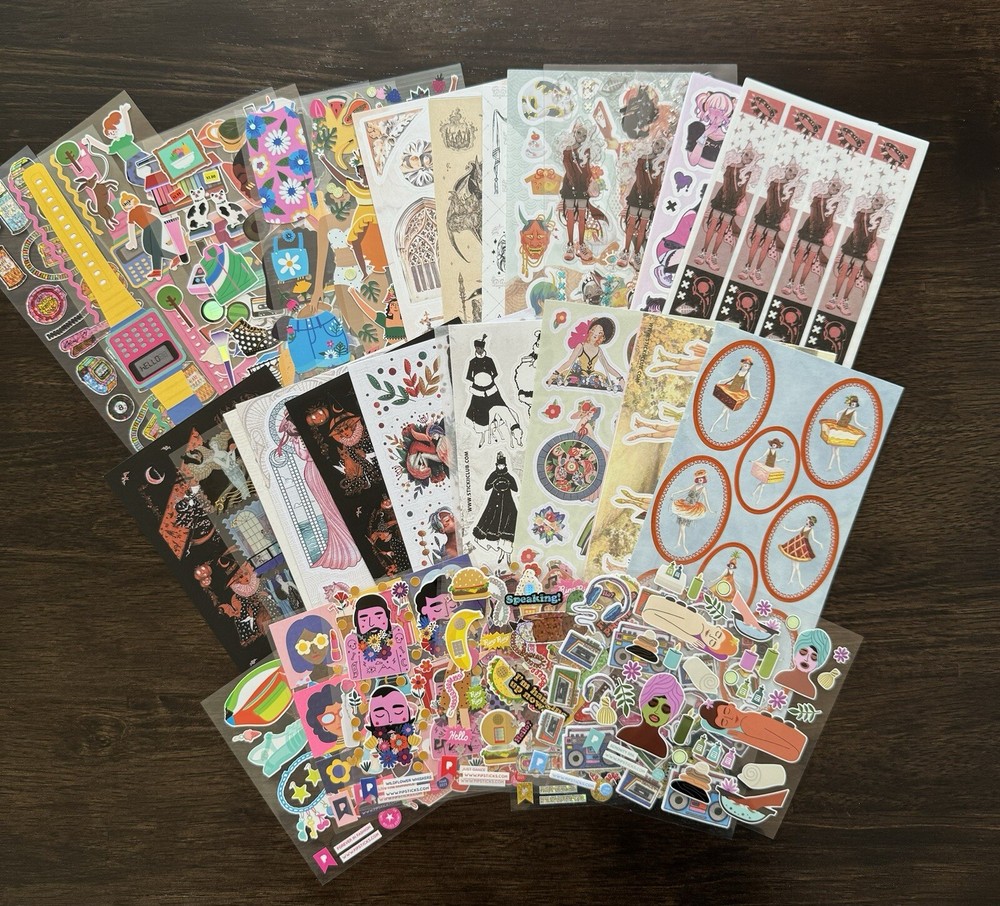 Stickiiclub & Pipsticks 40 Sheet People And Accessories Sticker Bundle Two