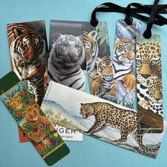Vintage 90s For The Love Of Cats Tiger Cubs Cheetah Bookmark Lot – read Desc