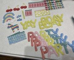 Creative Memories Happy Birthday 21 Die Cuts & 40 Gemstone Stickers